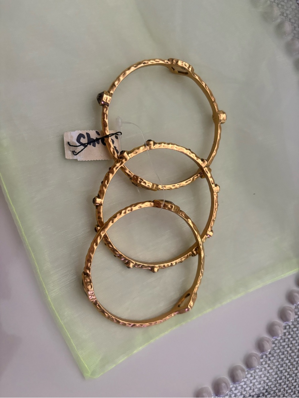 CHICO’S Gold Textured Bracelets